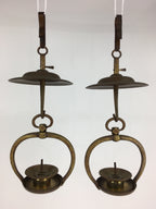 Antique Japanese Buddhist Altar Fitting Bronze Hanging Lantern Rinto Butsudan B