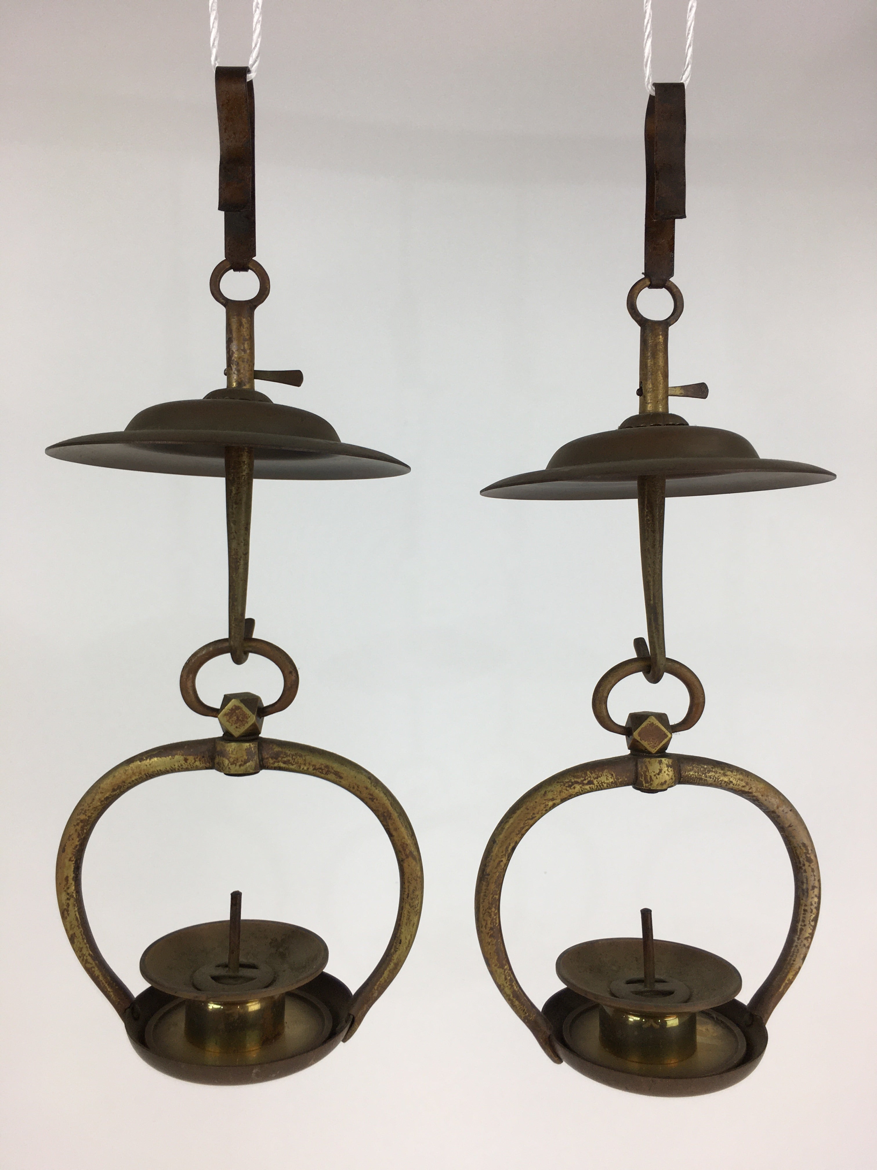Antique Japanese Buddhist Altar Fitting Bronze Hanging Lantern Rinto Butsudan B