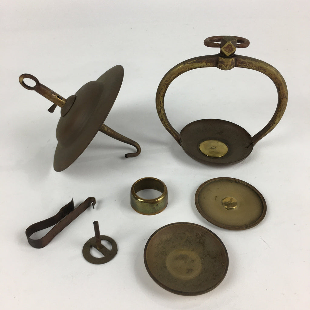 Antique Japanese Buddhist Altar Fitting Bronze Hanging Lantern Rinto Butsudan B