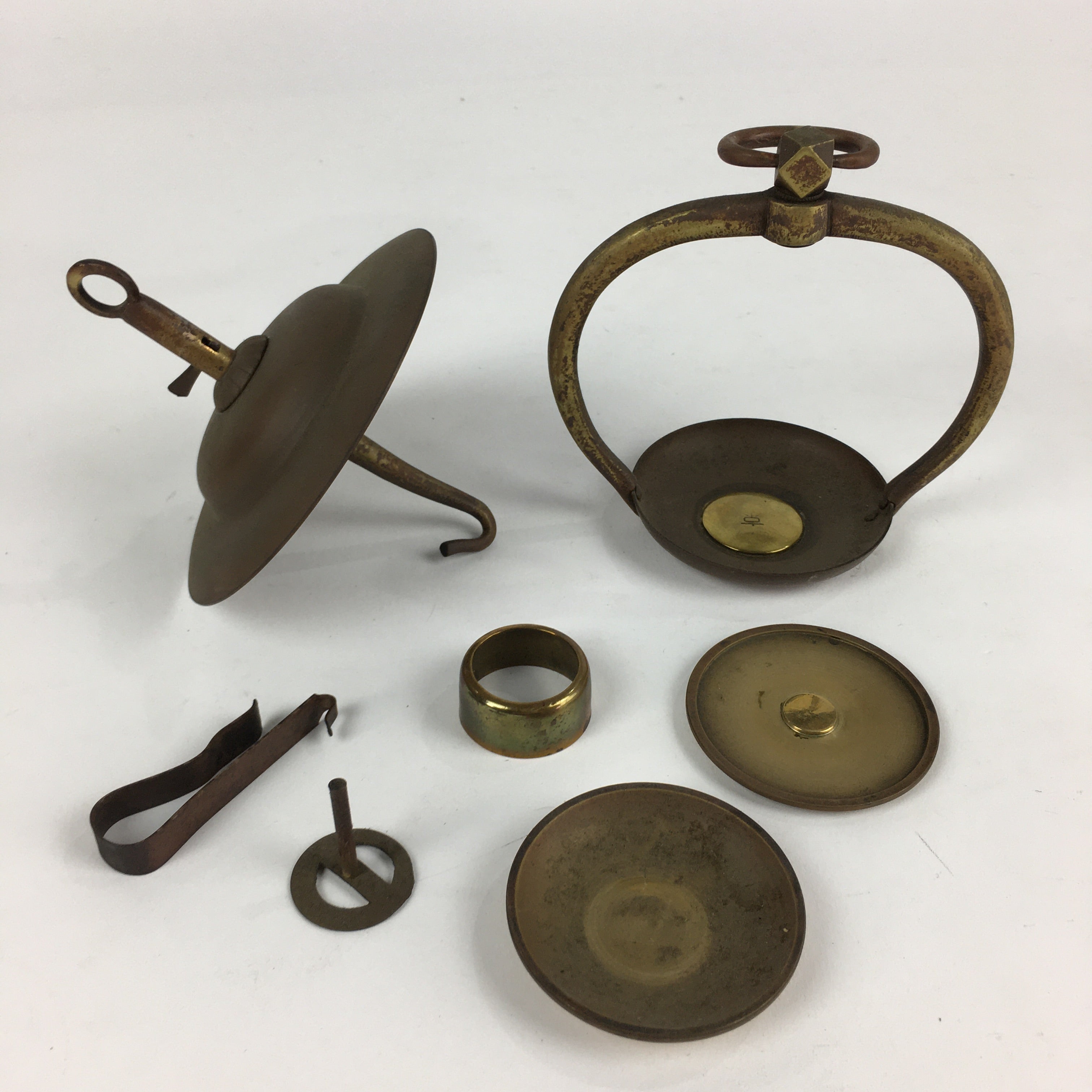 Antique Japanese Buddhist Altar Fitting Bronze Hanging Lantern Rinto Butsudan B