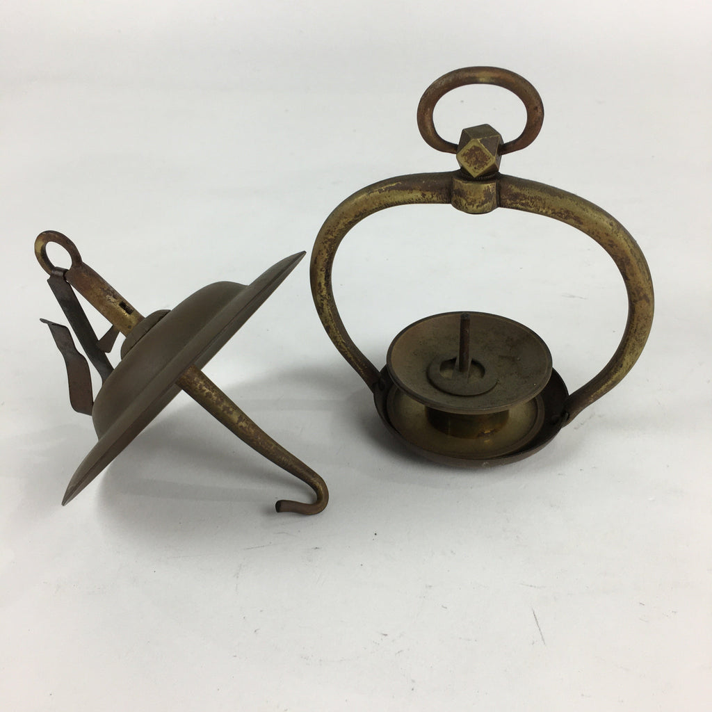 Antique Japanese Buddhist Altar Fitting Bronze Hanging Lantern Rinto Butsudan B