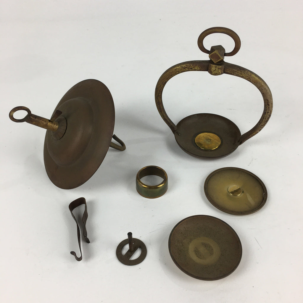 Antique Japanese Buddhist Altar Fitting Bronze Hanging Lantern Rinto Butsudan B