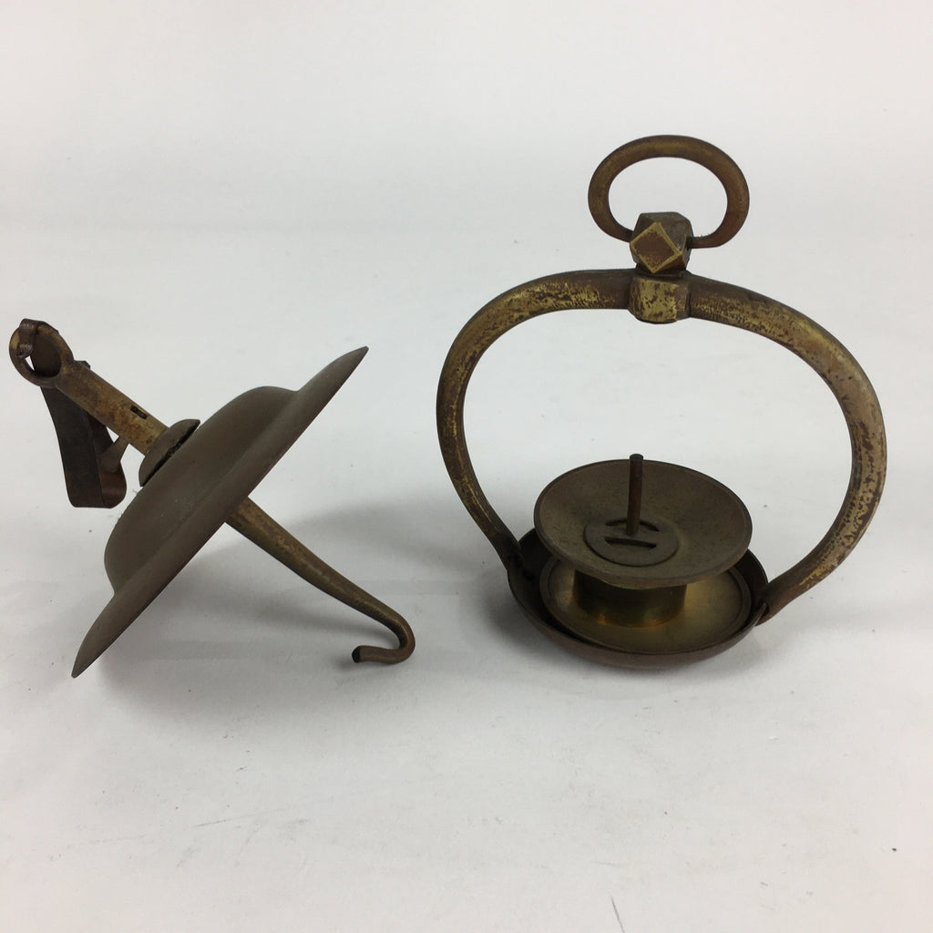 Antique Japanese Buddhist Altar Fitting Bronze Hanging Lantern Rinto Butsudan B