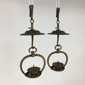 Antique Japanese Buddhist Altar Fitting Bronze Hanging Lantern Rinto Butsudan B