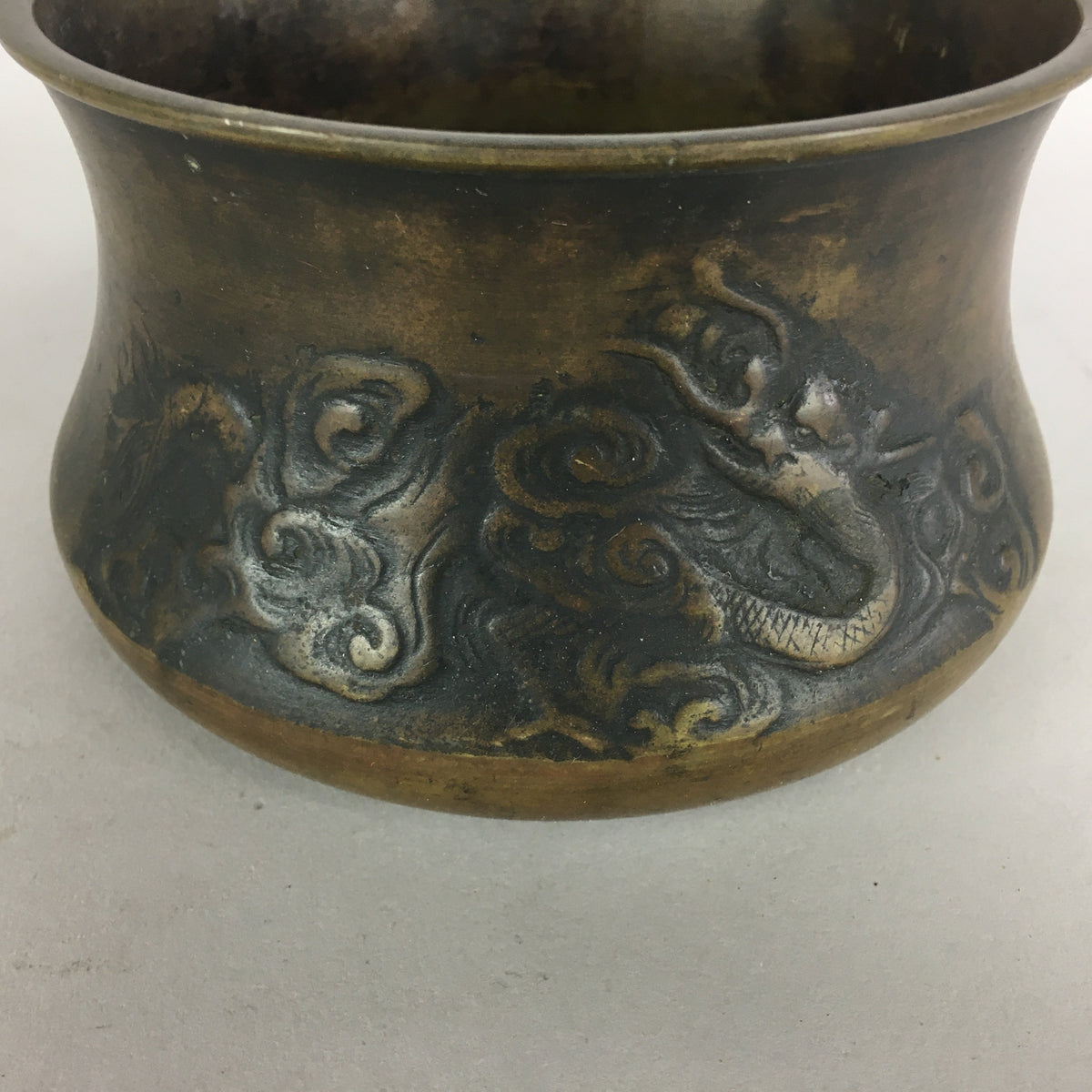 Antique Japanese Buddhist Altar Fitting Bronze Incense Burner C1900 Metal Koro B
