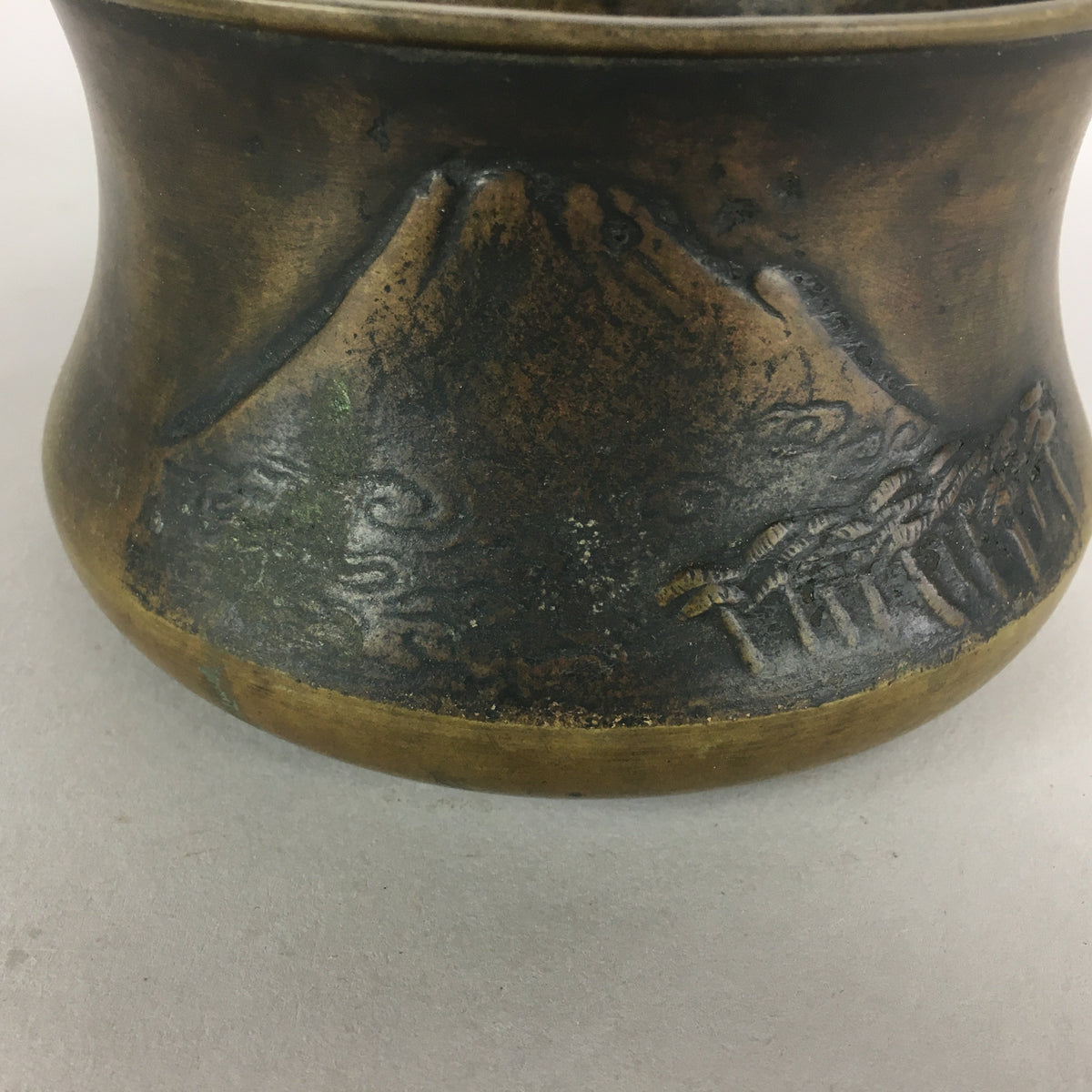 Antique Japanese Buddhist Altar Fitting Bronze Incense Burner C1900 Metal Koro B