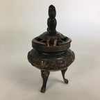Antique Japanese Buddhist Altar Fitting Bronze Incense Burner Shishi Koro BU512