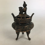 Antique Japanese Buddhist Altar Fitting Bronze Incense Burner Shishi Koro BU512