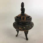 Antique Japanese Buddhist Altar Fitting Bronze Incense Burner Shishi Koro BU512