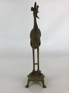 Antique Japanese Buddhist Altar Fitting Candle Stand Brass Shokudai Butsudan BU8