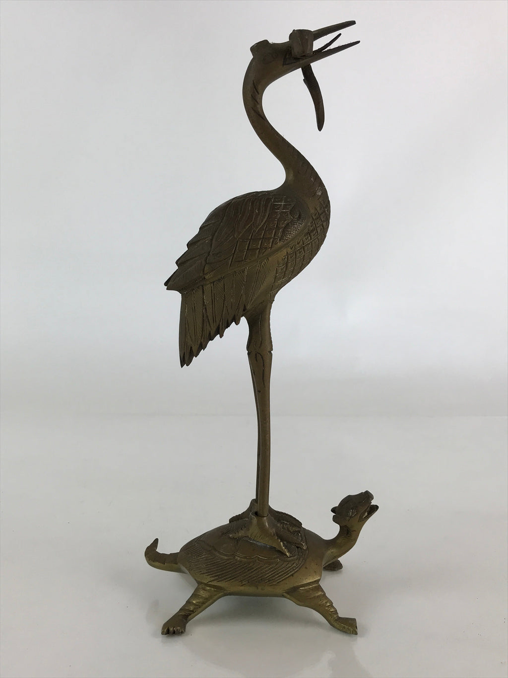 Antique Japanese Buddhist Altar Fitting Candle Stand Brass Shokudai Butsudan BU8