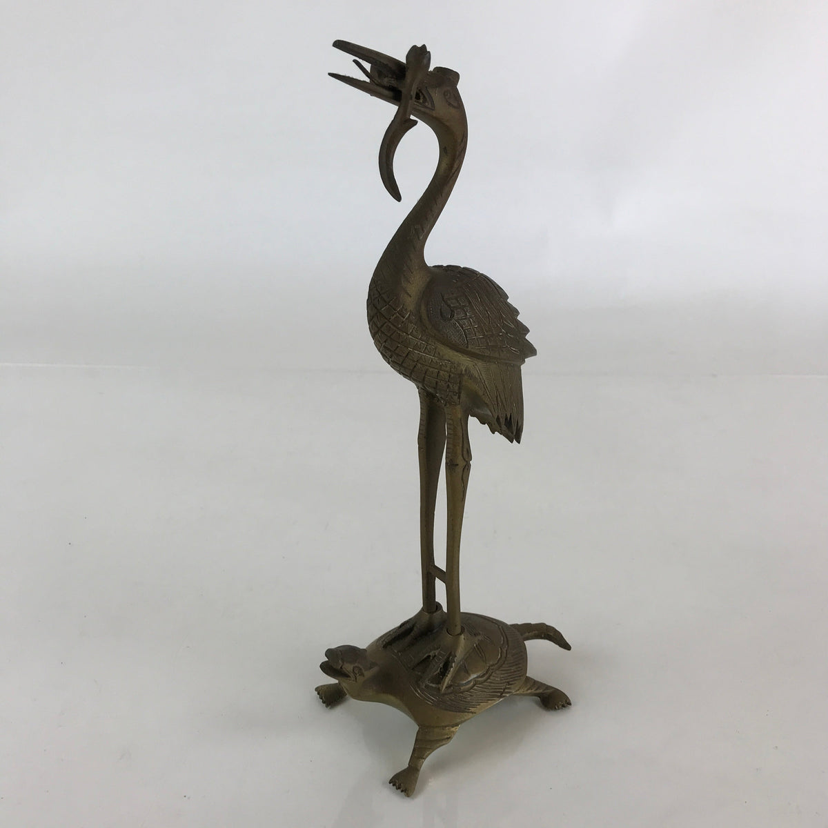 Antique Japanese Buddhist Altar Fitting Candle Stand Brass Shokudai Butsudan BU8