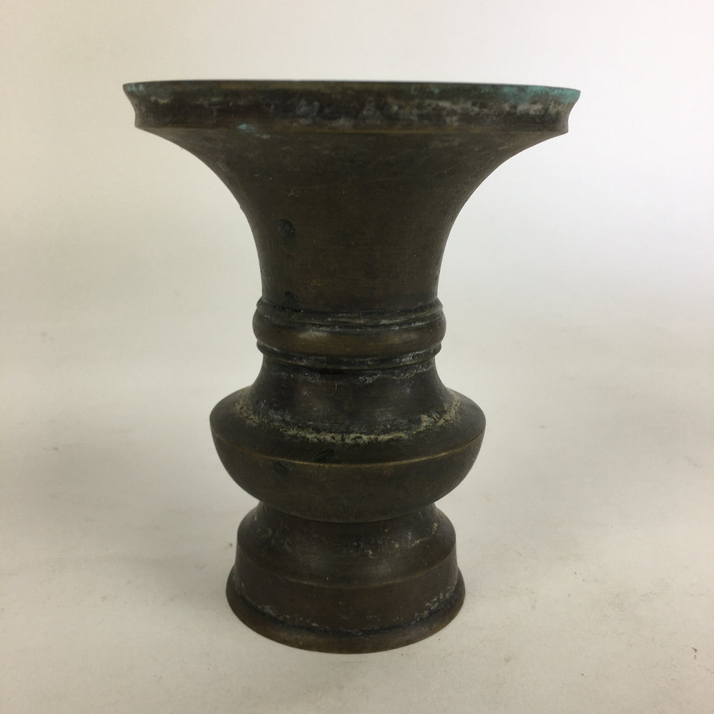 Antique Japanese Buddhist Altar Fitting Flower Stand Vase Bronze Butsudan BU515