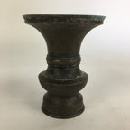 Antique Japanese Buddhist Altar Fitting Flower Stand Vase Bronze Butsudan BU515