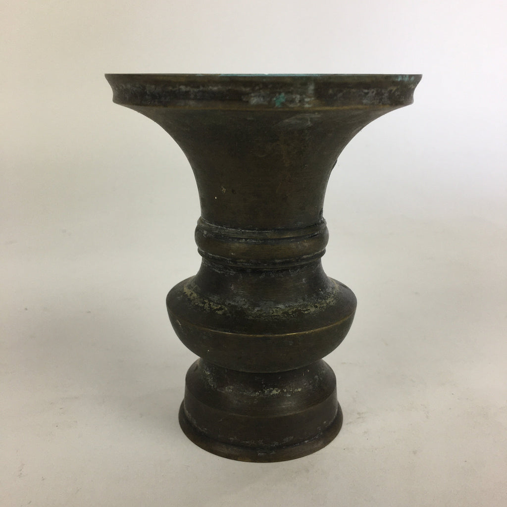 Antique Japanese Buddhist Altar Fitting Flower Stand Vase Bronze Butsudan BU515