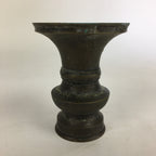 Antique Japanese Buddhist Altar Fitting Flower Stand Vase Bronze Butsudan BU515