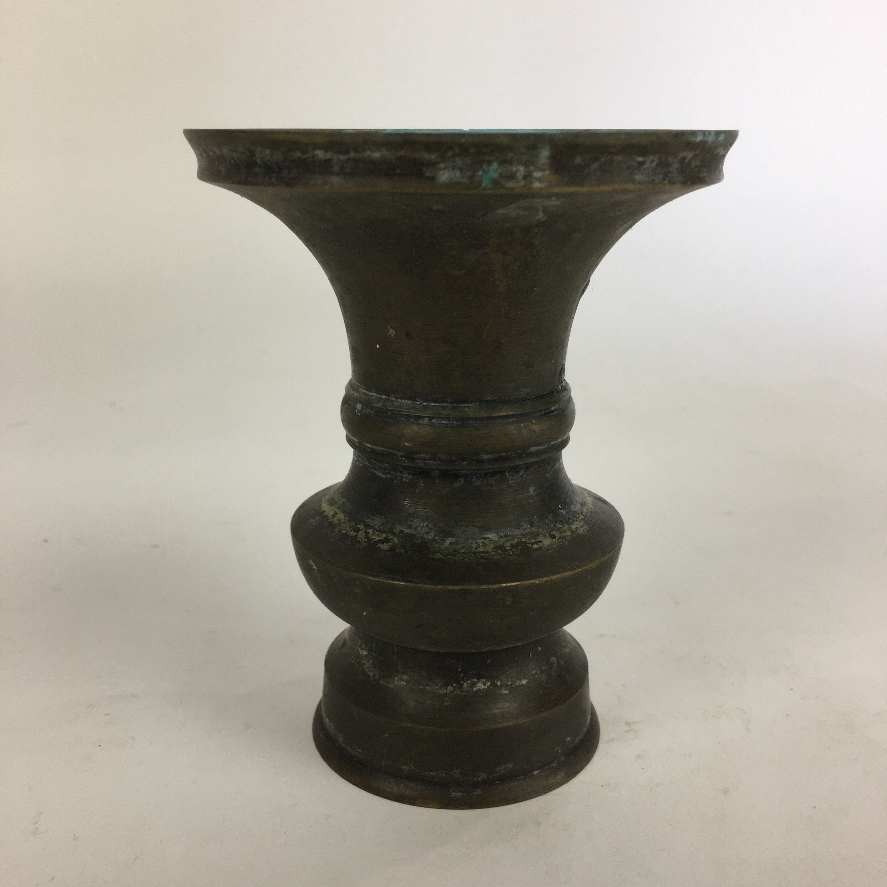 Antique Japanese Buddhist Altar Fitting Flower Stand Vase Bronze Butsudan BU515