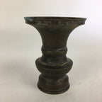 Antique Japanese Buddhist Altar Fitting Flower Stand Vase Bronze Butsudan BU515