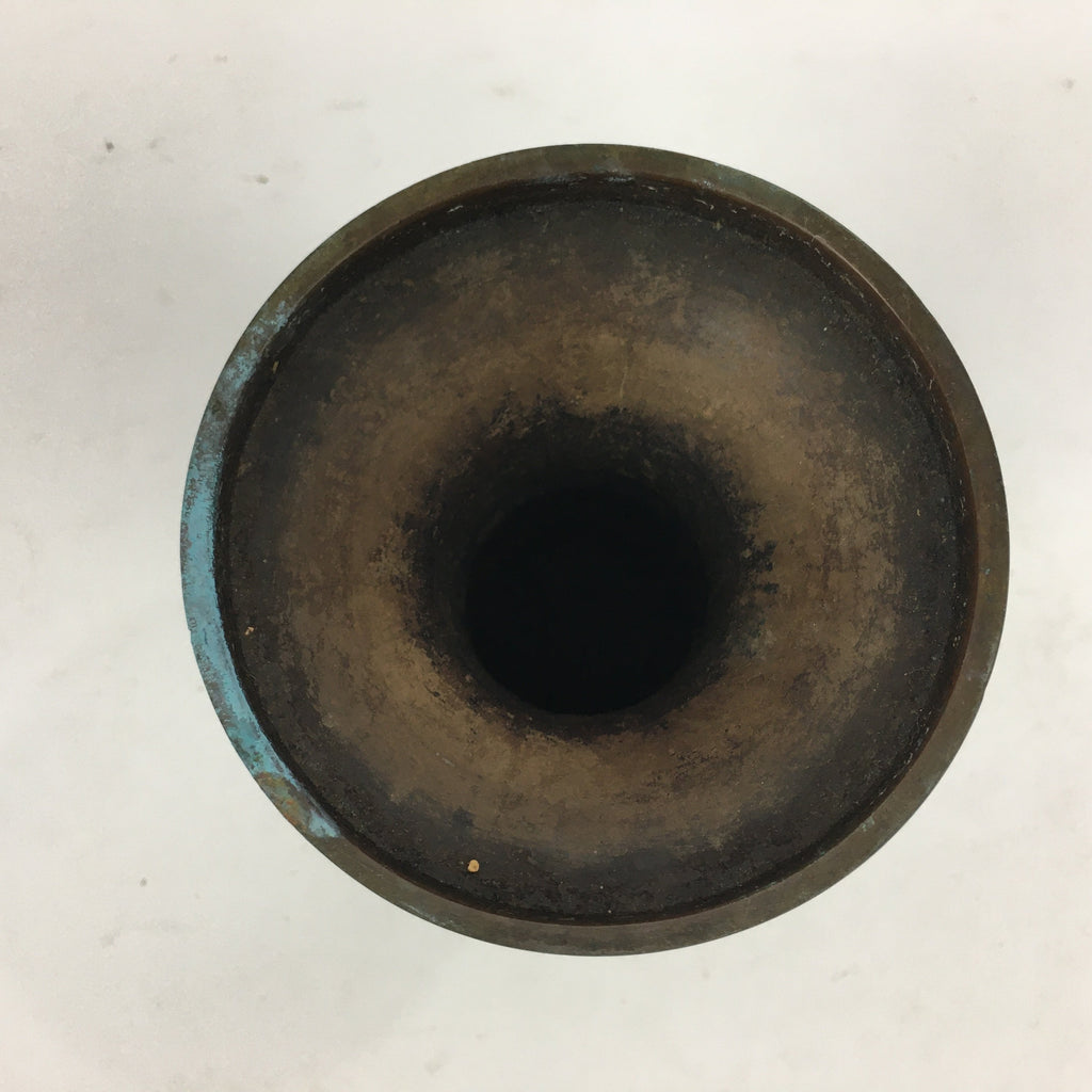 Antique Japanese Buddhist Altar Fitting Flower Stand Vase Bronze Butsudan BU515
