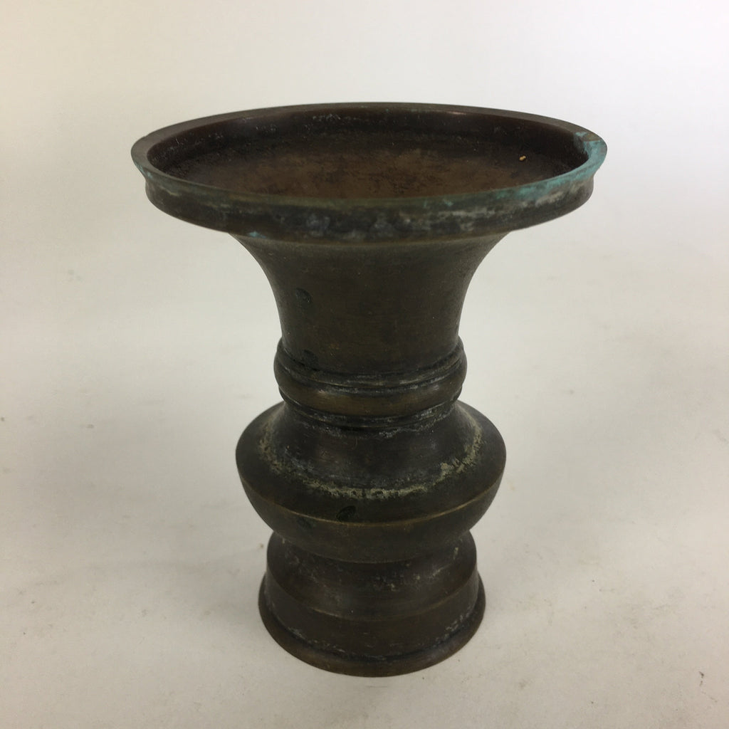 Antique Japanese Buddhist Altar Fitting Flower Stand Vase Bronze Butsudan BU515