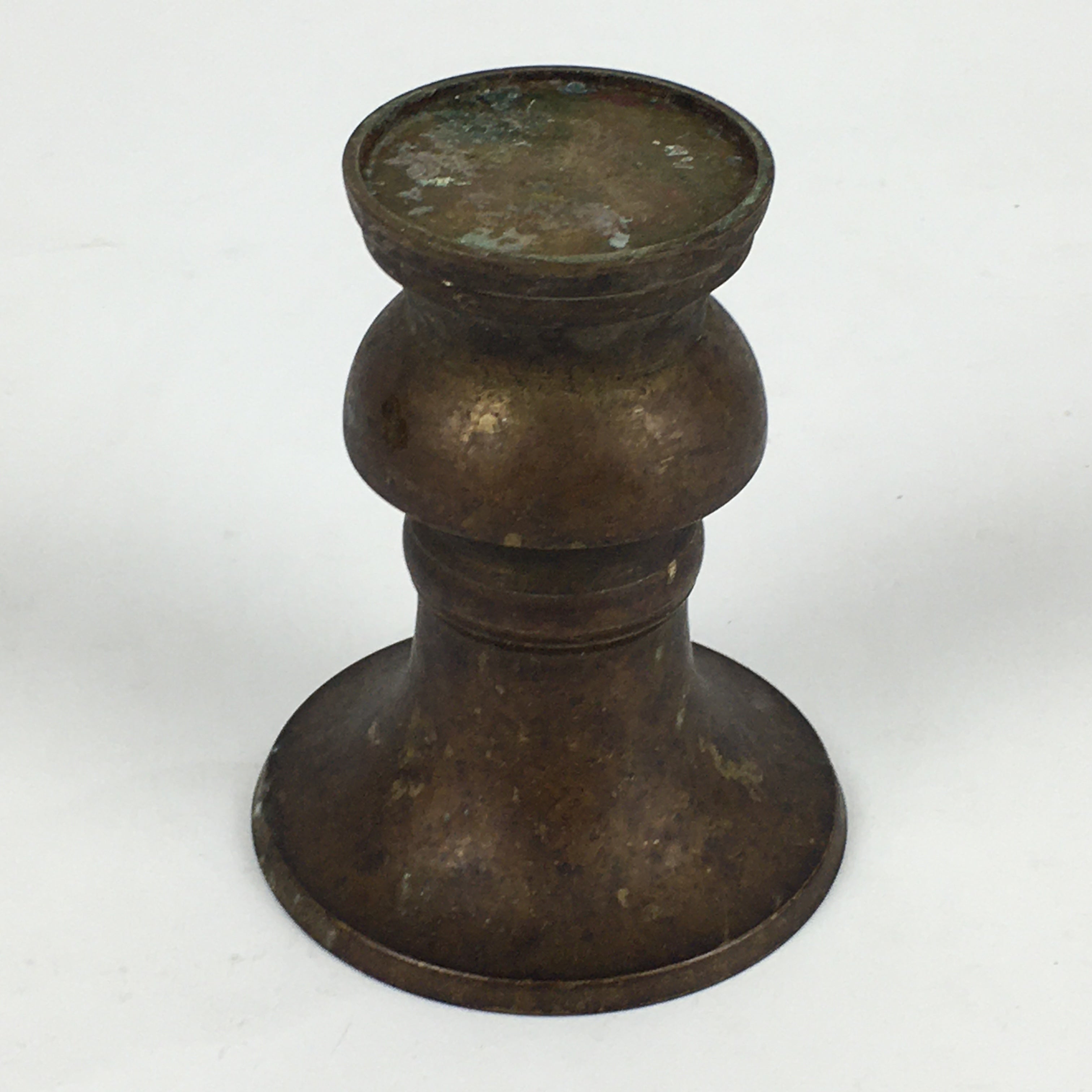 Antique Japanese Buddhist Altar Fitting Flower Vase Stand Bronze Brown BU723