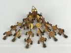 Antique Japanese Buddhist Altar Fitting Hanging Lantern Yoraku Butsugu BU853