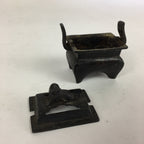 Antique Japanese Buddhist Altar Fitting Incense Burner Shishi Metal Koro BU500