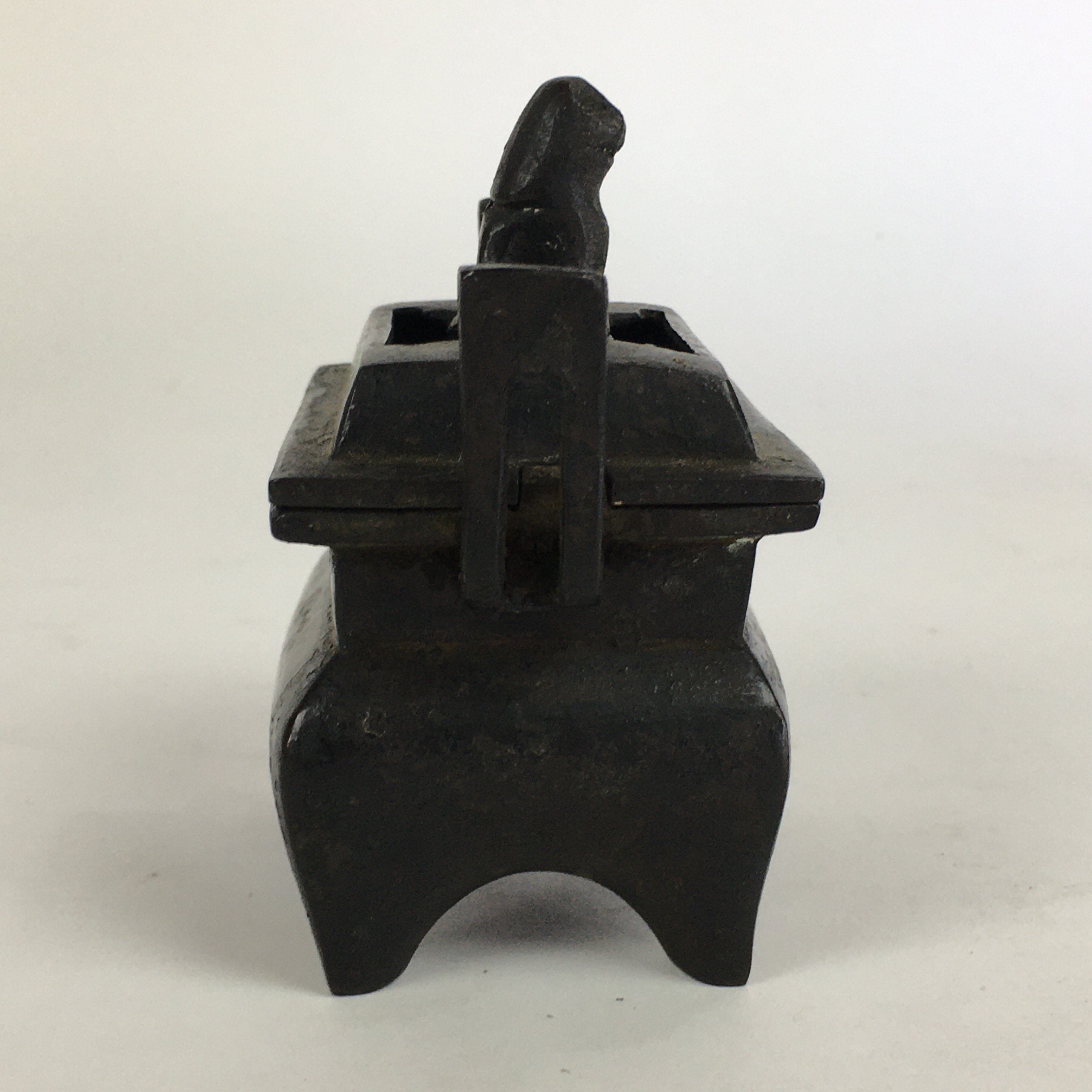 Antique Japanese Buddhist Altar Fitting Incense Burner Shishi Metal Koro BU500
