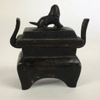 Antique Japanese Buddhist Altar Fitting Incense Burner Shishi Metal Koro BU500
