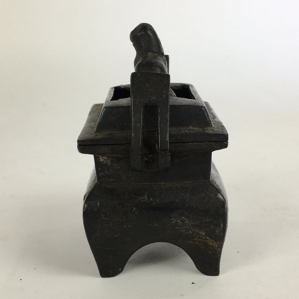 Antique Japanese Buddhist Altar Fitting Incense Burner Shishi Metal Koro BU500