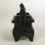 Antique Japanese Buddhist Altar Fitting Incense Burner Shishi Metal Koro BU500