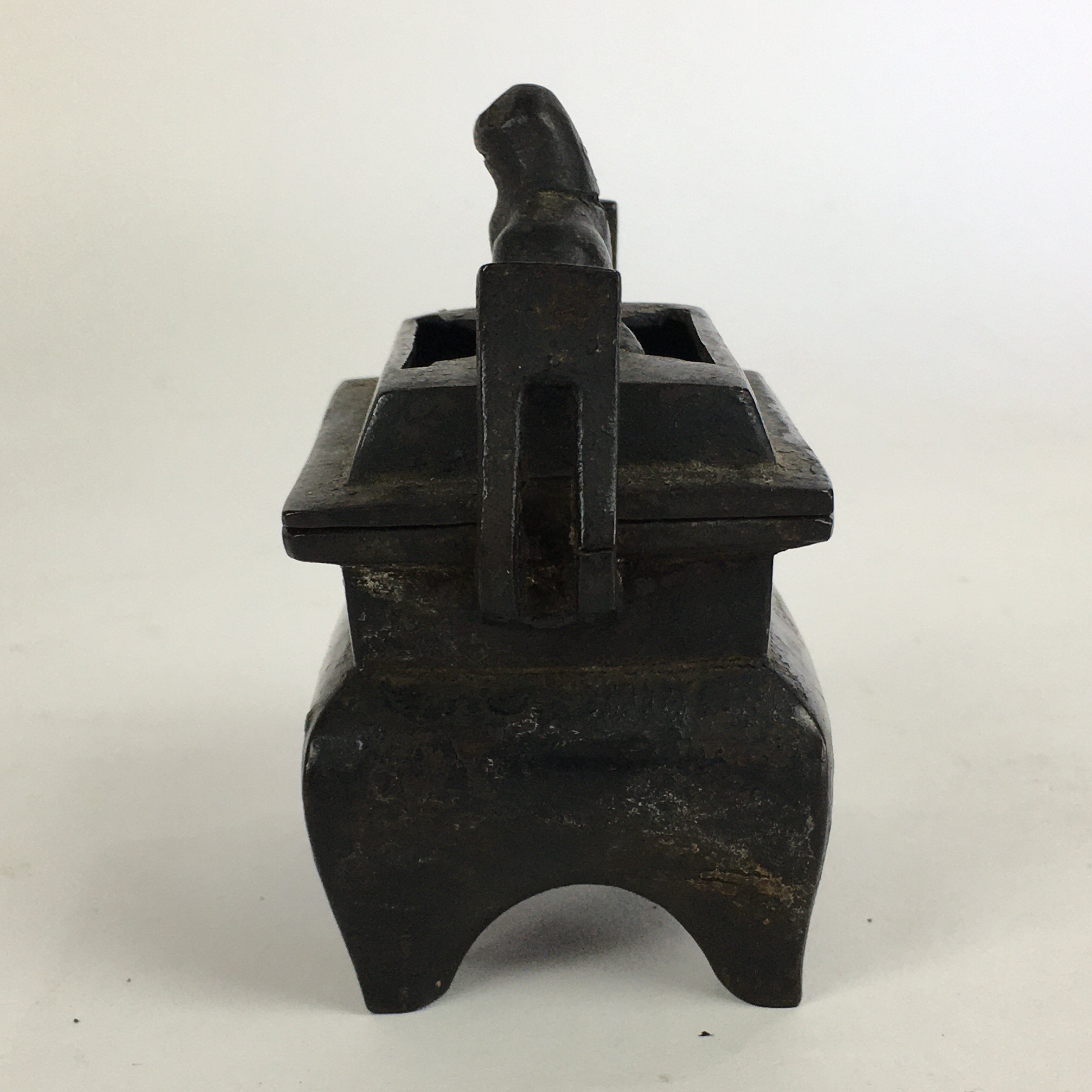 Antique Japanese Buddhist Altar Fitting Incense Burner Shishi Metal Koro BU500