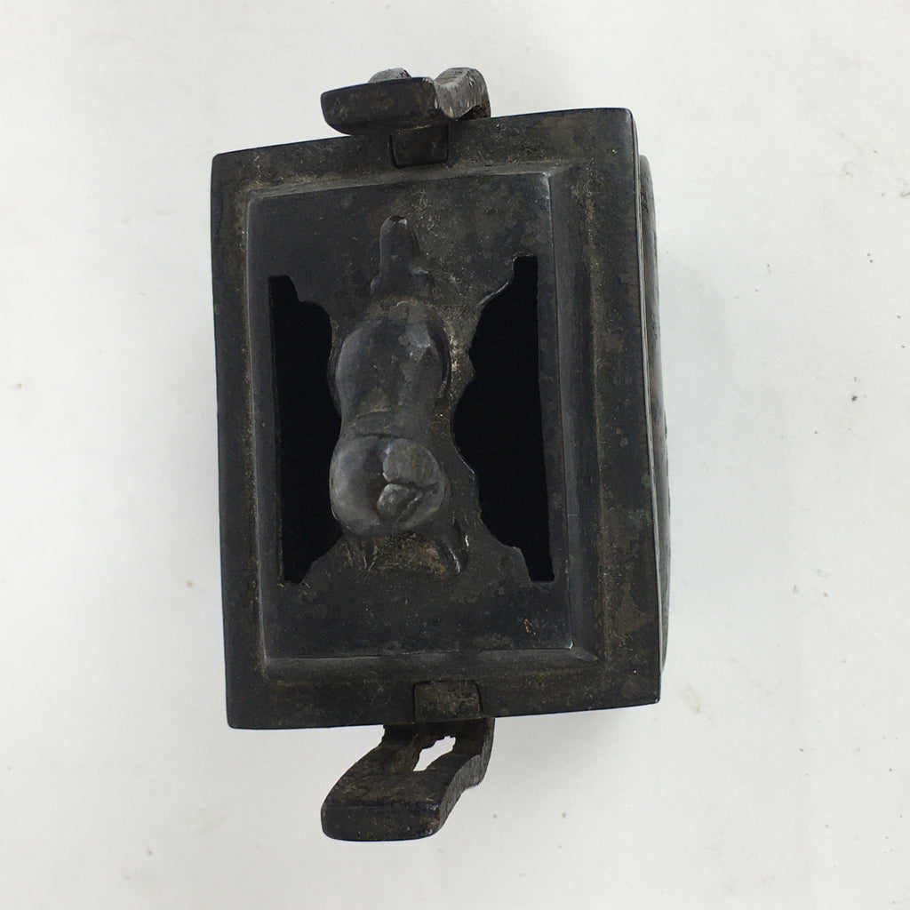Antique Japanese Buddhist Altar Fitting Incense Burner Shishi Metal Koro BU500