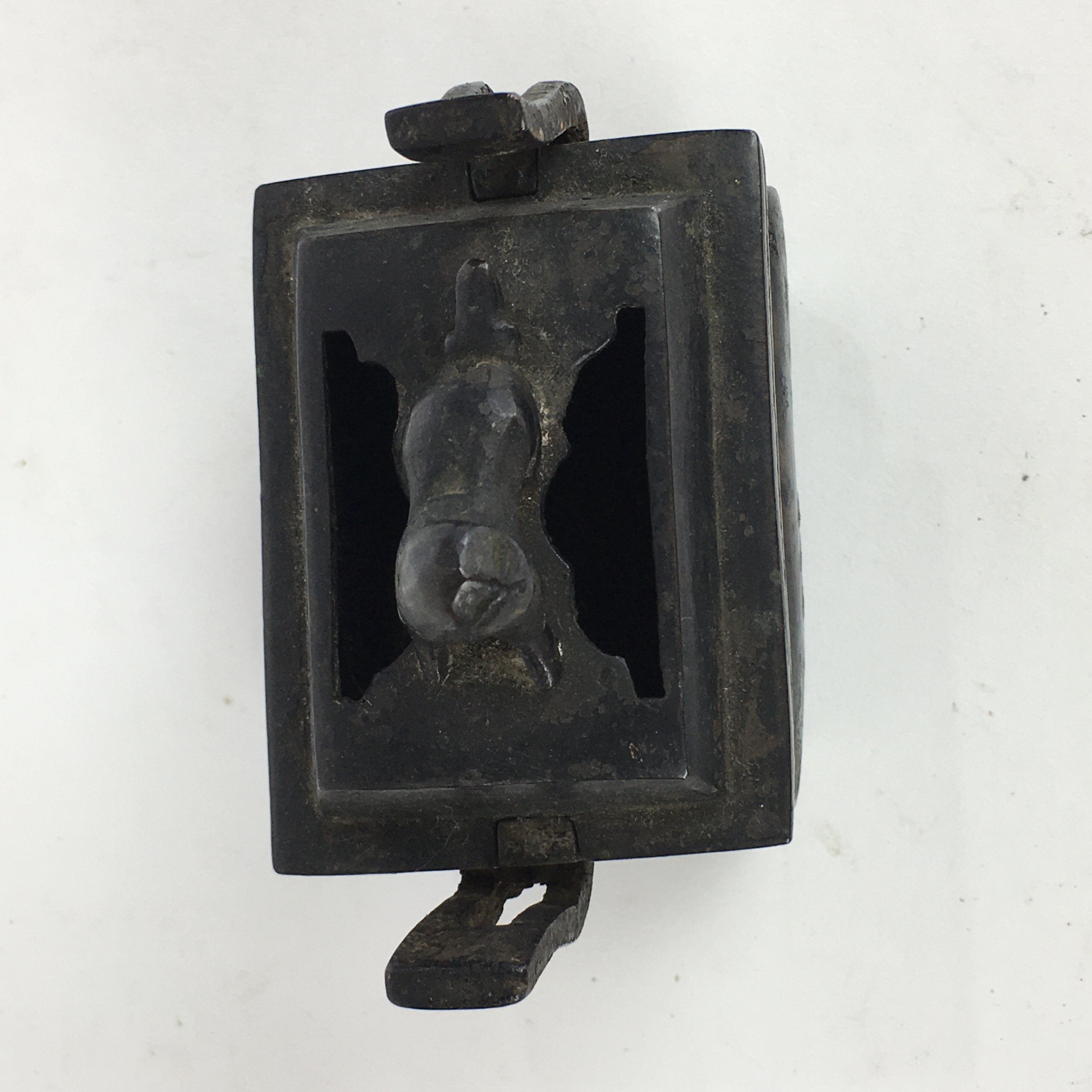 Antique Japanese Buddhist Altar Fitting Incense Burner Shishi Metal Koro BU500