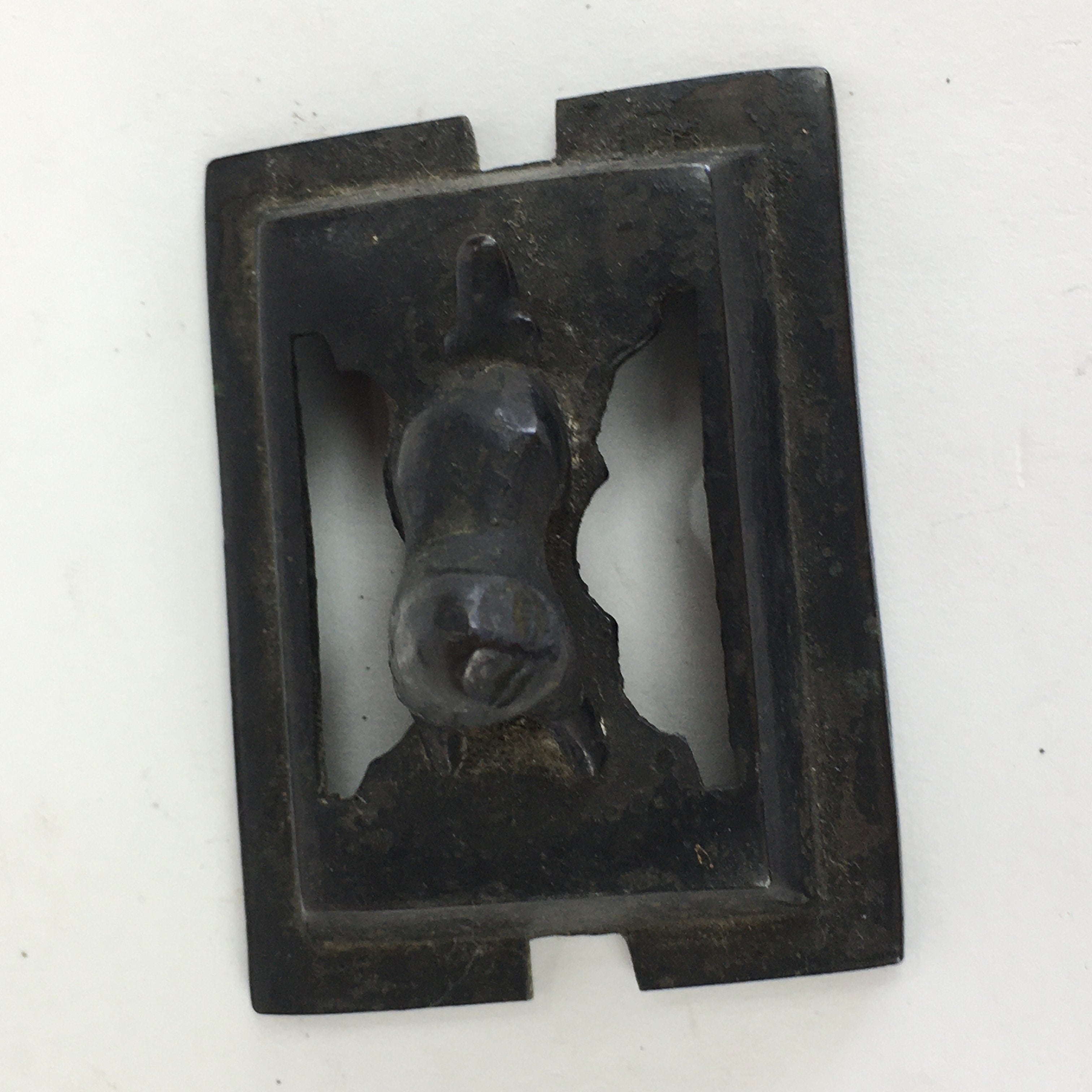 Antique Japanese Buddhist Altar Fitting Incense Burner Shishi Metal Koro BU500