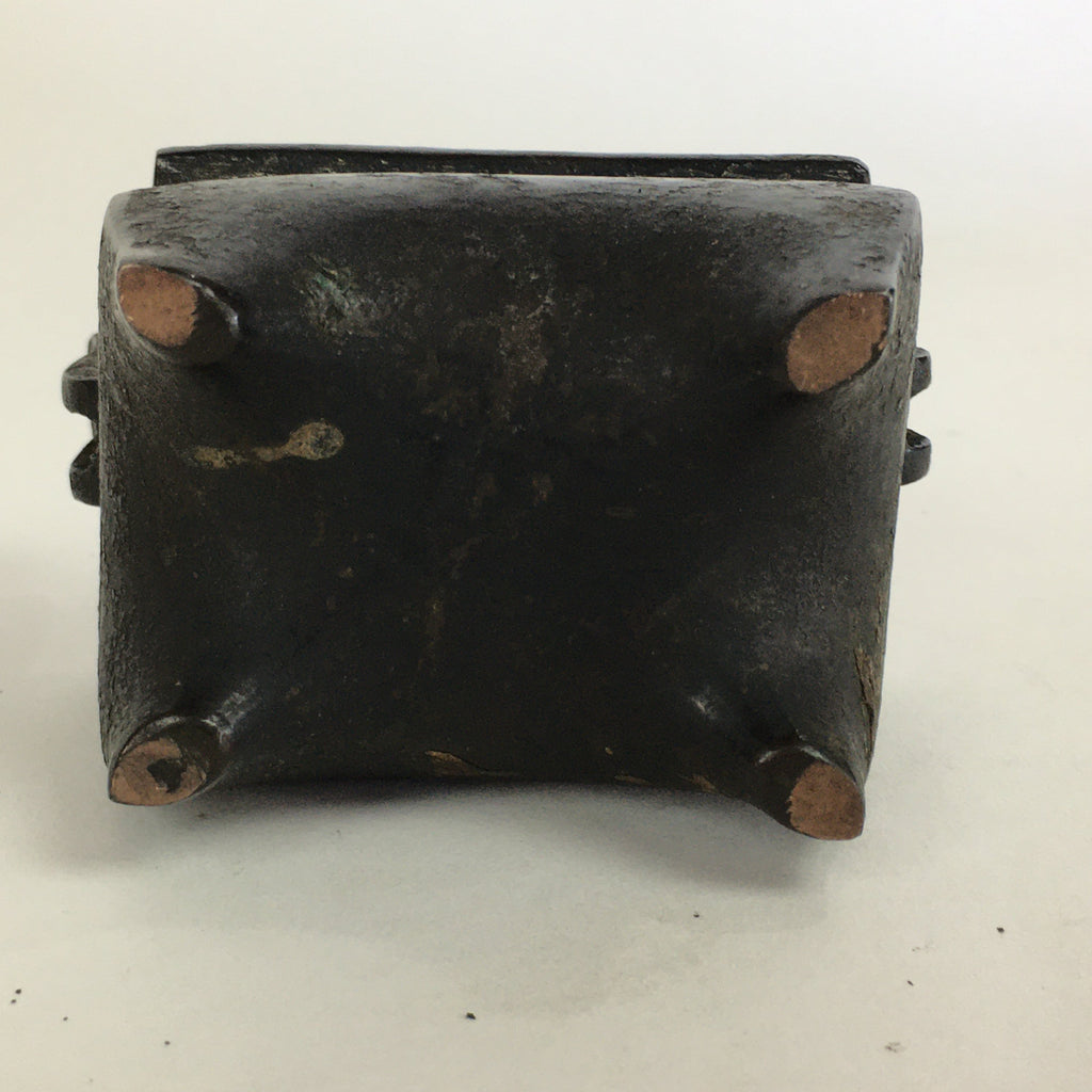 Antique Japanese Buddhist Altar Fitting Incense Burner Shishi Metal Koro BU500