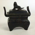 Antique Japanese Buddhist Altar Fitting Incense Burner Shishi Metal Koro BU500