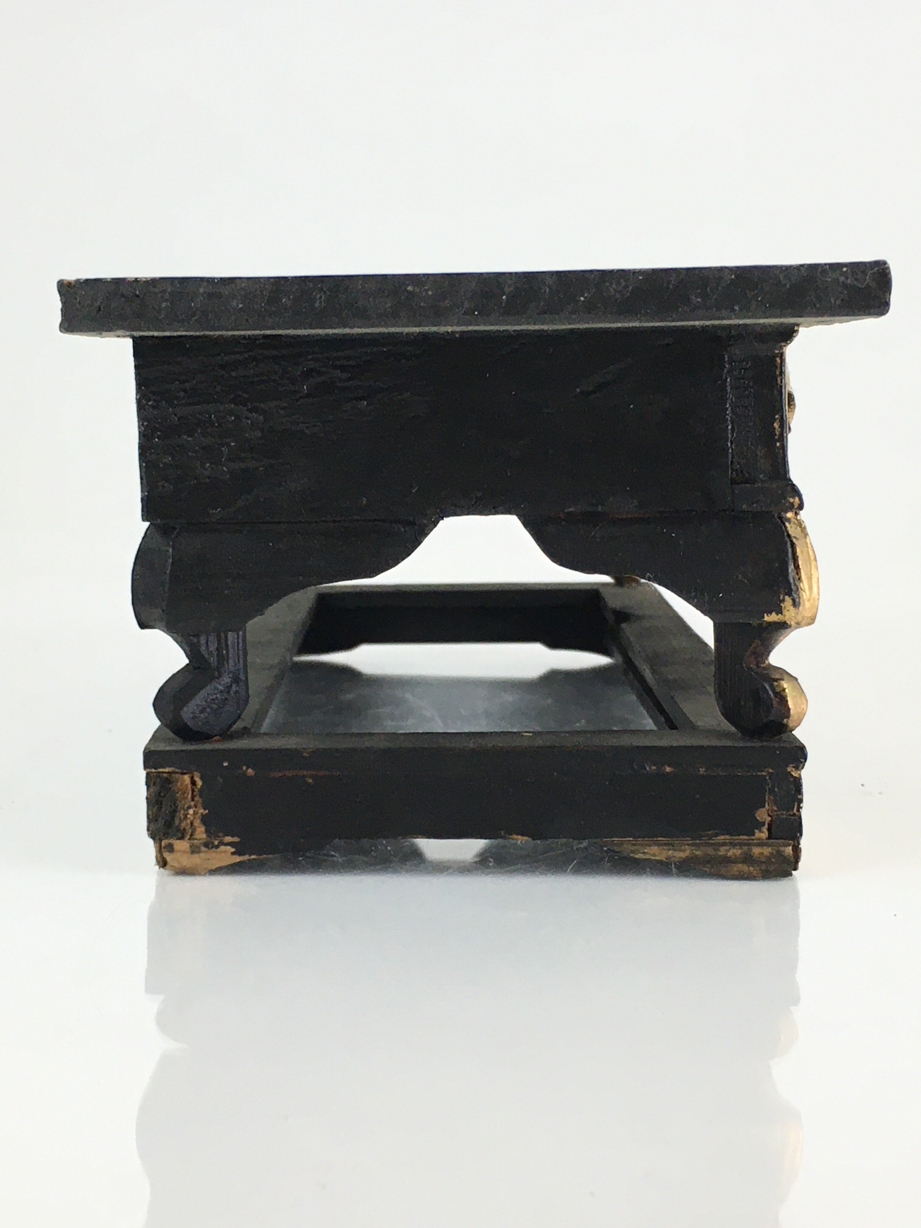 Antique Japanese Buddhist Altar Fitting Wood Lacquer Offering Table Maejyoku BU7