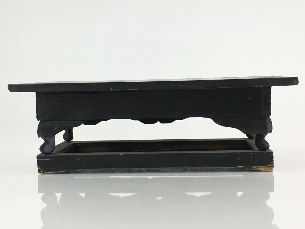 Antique Japanese Buddhist Altar Fitting Wood Lacquer Offering Table Maejyoku BU7