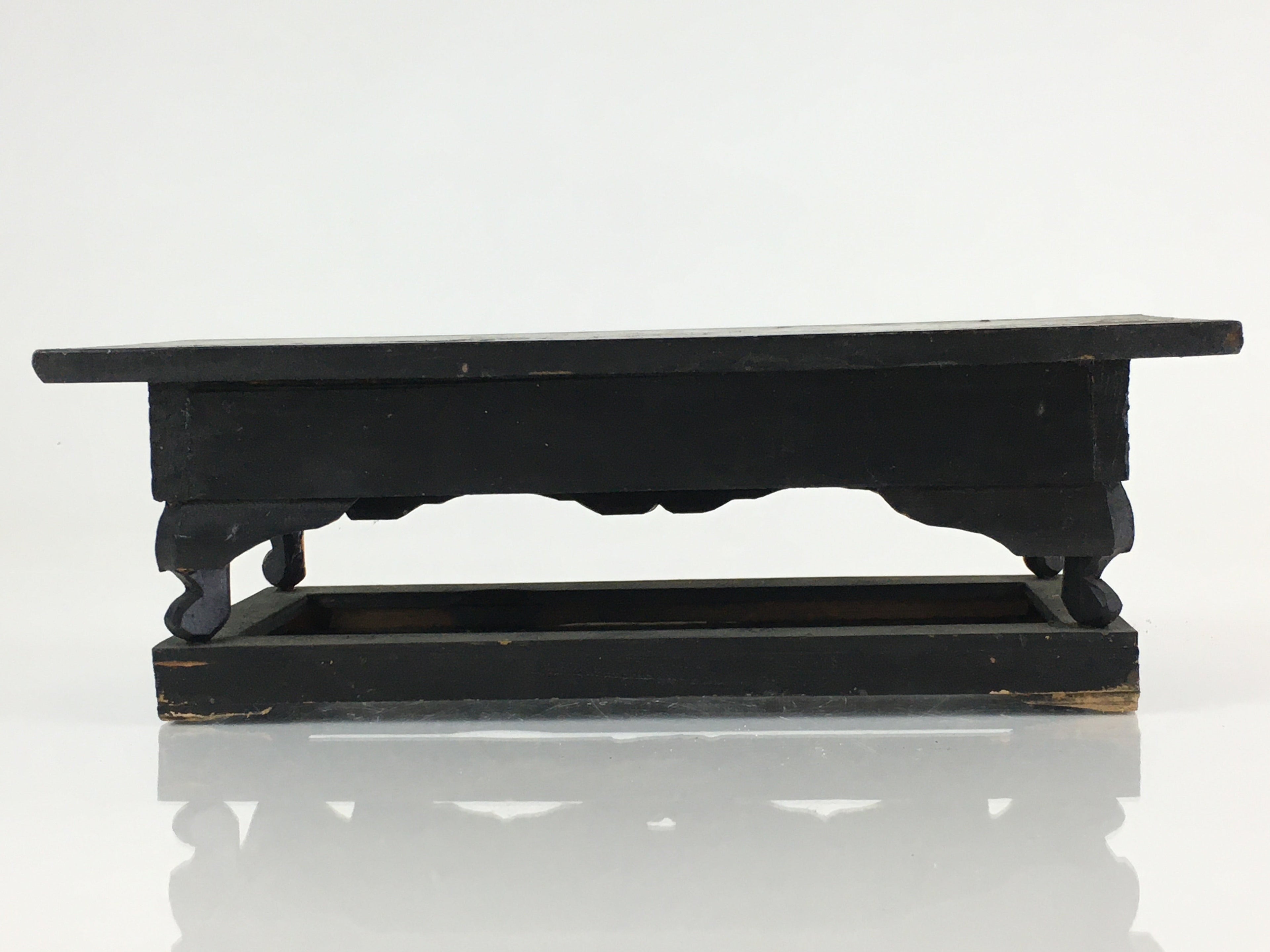 Antique Japanese Buddhist Altar Fitting Wood Lacquer Offering Table Maejyoku BU7