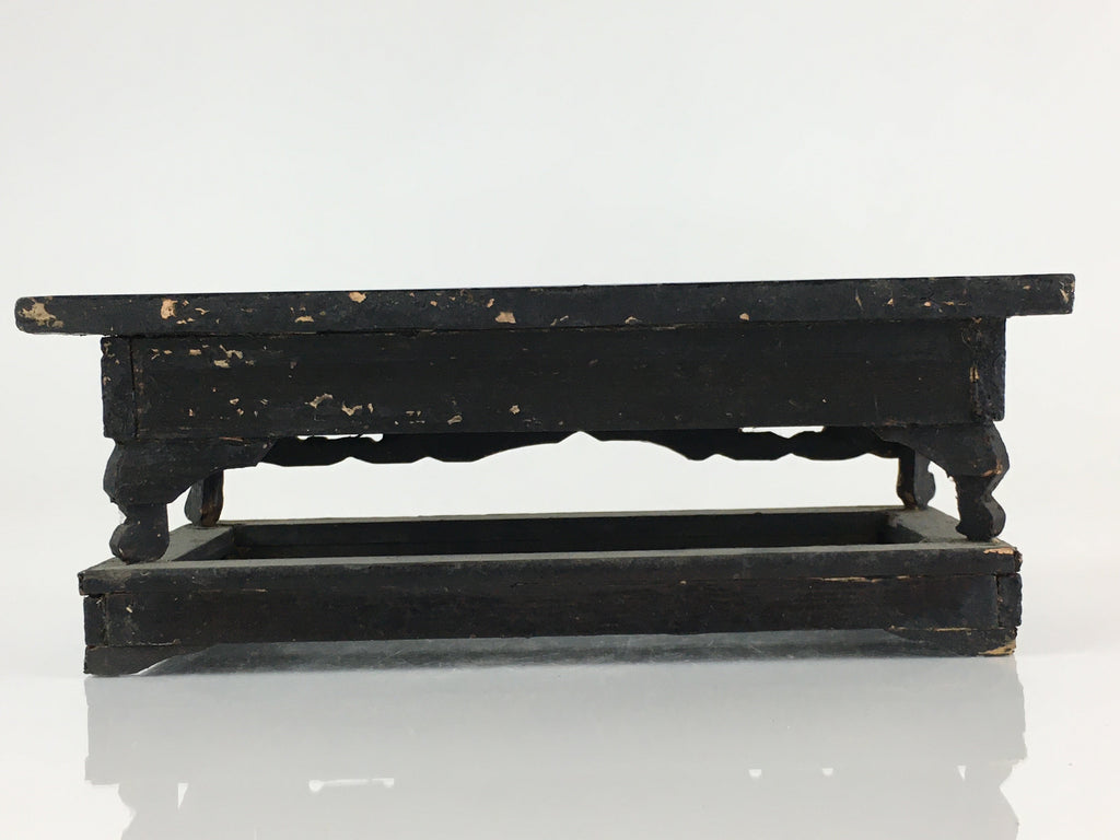 Antique Japanese Buddhist Altar Fitting Wood Lacquer Offering Table Maejyoku BU7