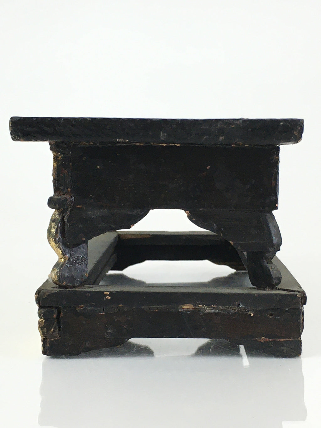 Antique Japanese Buddhist Altar Fitting Wood Lacquer Offering Table Maejyoku BU7