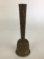 Antique Japanese Buddhist Handbell Vtg Bress Meditation Ceremony Kongorei BU521