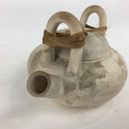 Antique Japanese Buddhist Shinto Sake Bottle Vtg Hakudei Sake pot White BU616
