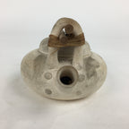Antique Japanese Buddhist Shinto Sake Bottle Vtg Hakudei Sake pot White BU616