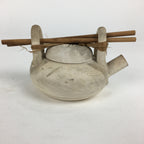 Antique Japanese Buddhist Shinto Sake Bottle Vtg Hakudei Sake pot White BU616