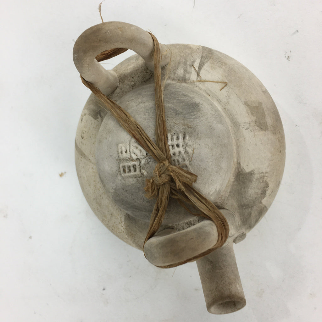 Antique Japanese Buddhist Shinto Sake Bottle Vtg Hakudei Sake pot White BU616