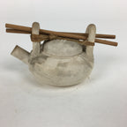 Antique Japanese Buddhist Shinto Sake Bottle Vtg Hakudei Sake pot White BU616
