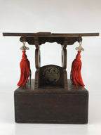 Antique Japanese Buddhist Temple Prayer Book Stand Wooden Kendai C1900 BU780