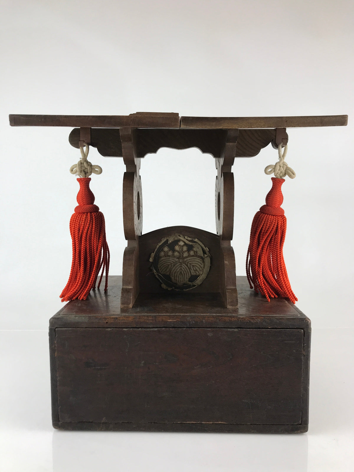 Antique Japanese Buddhist Temple Prayer Book Stand Wooden Kendai C1900 BU780